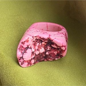 Dinosaur Designs Pink Granite Ring